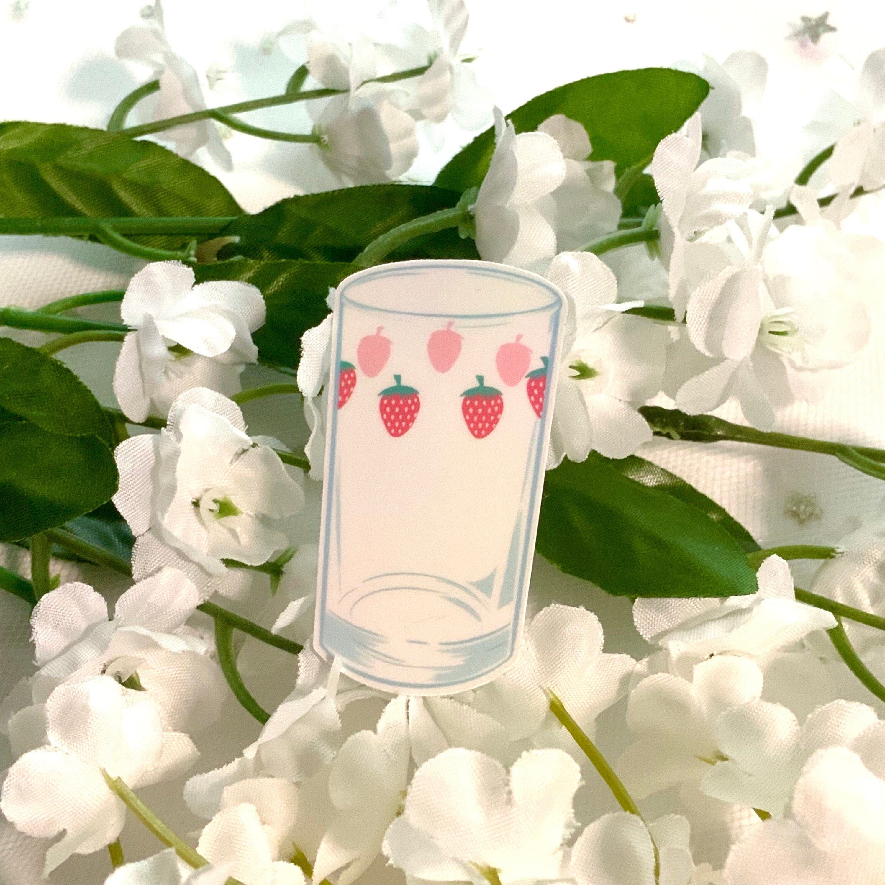 Nana Strawberry Glass Set Stickers