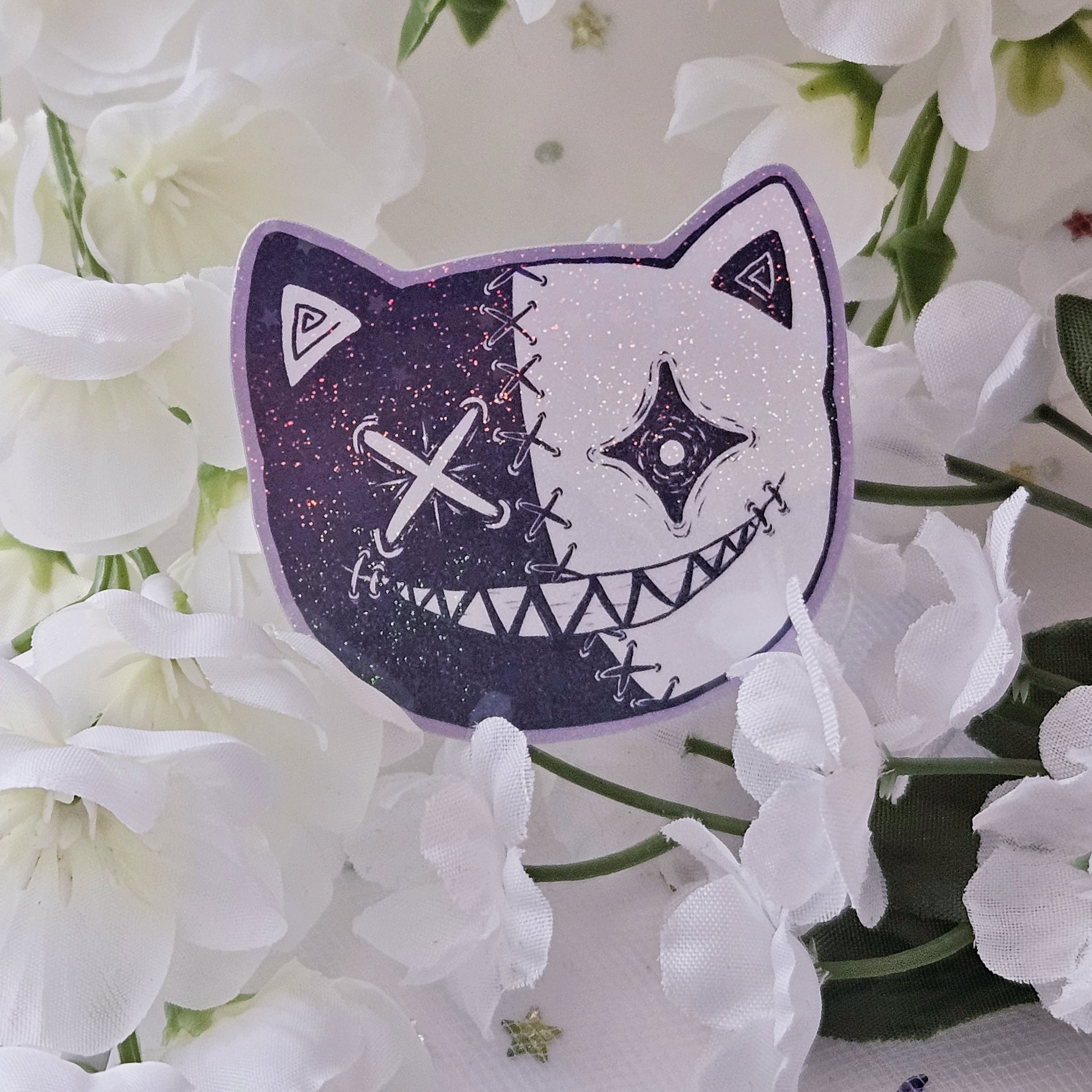 Two Faced Rag Cat Sticker Set