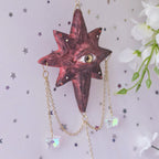 Red Seeing Stars Suncatcher