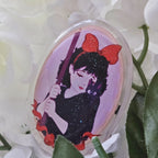 Little Witch Girl & Black Cat Pin