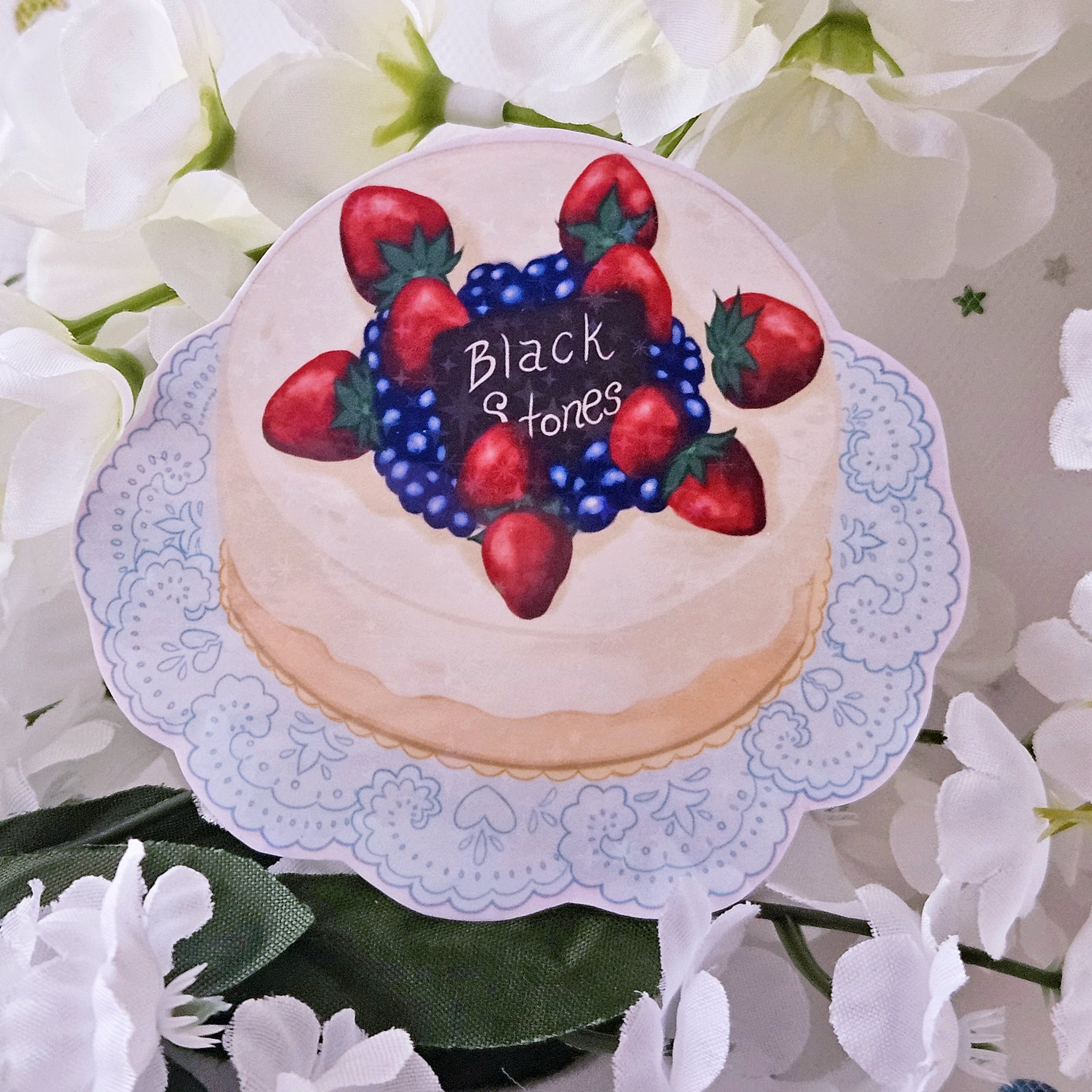 Black Stones Hachi Cake Sticker