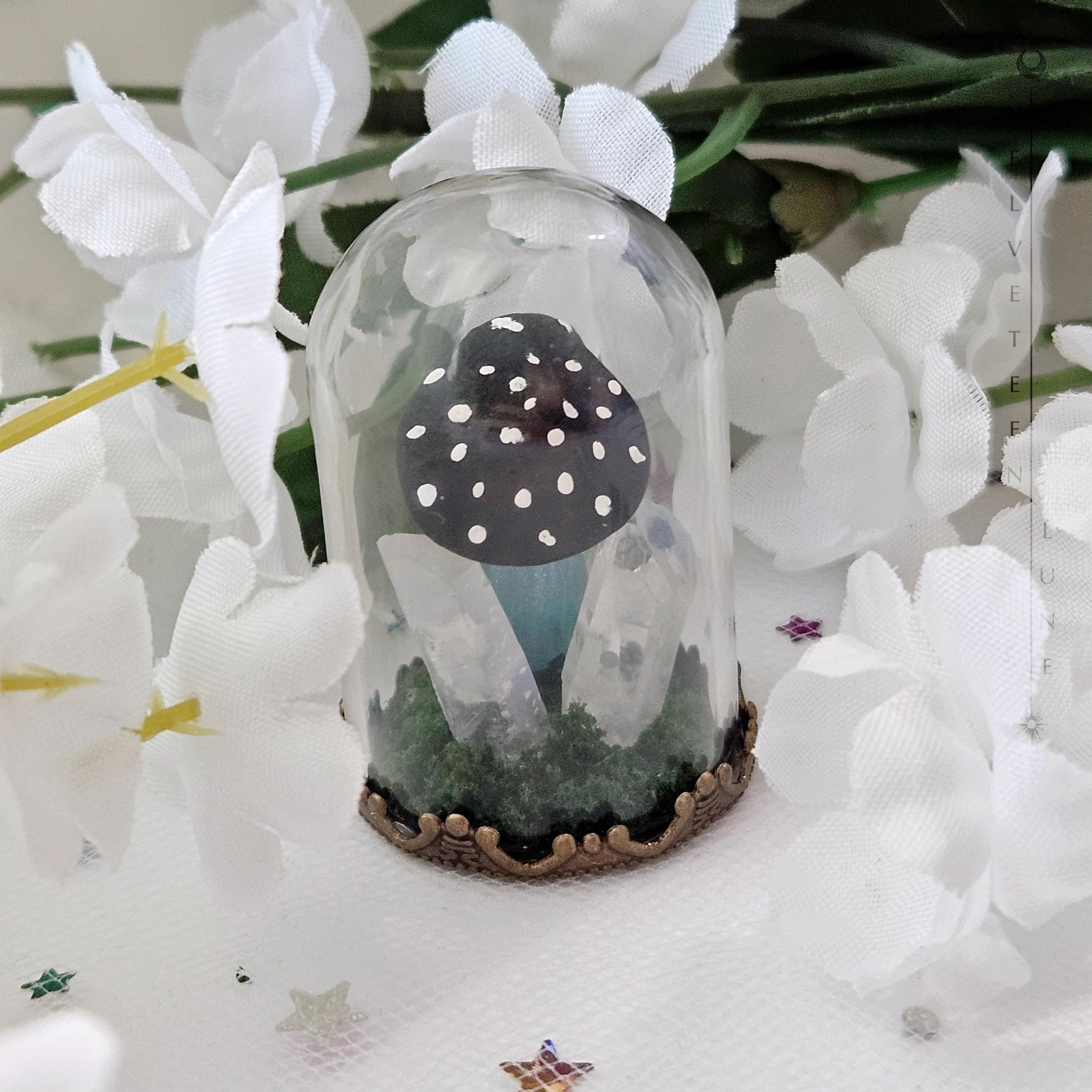 Blue Myconid Mushroom Crystal Creature