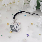 Two Faced Rag Cat Phone Strap