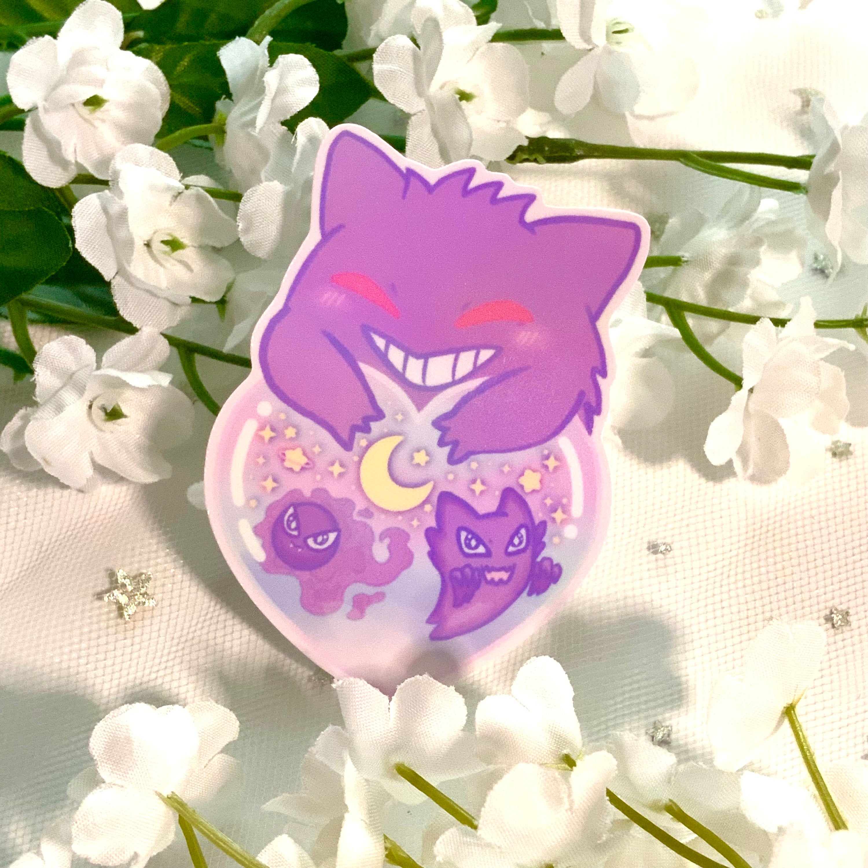 Poison Ghost Type Evolution Heart Sticker