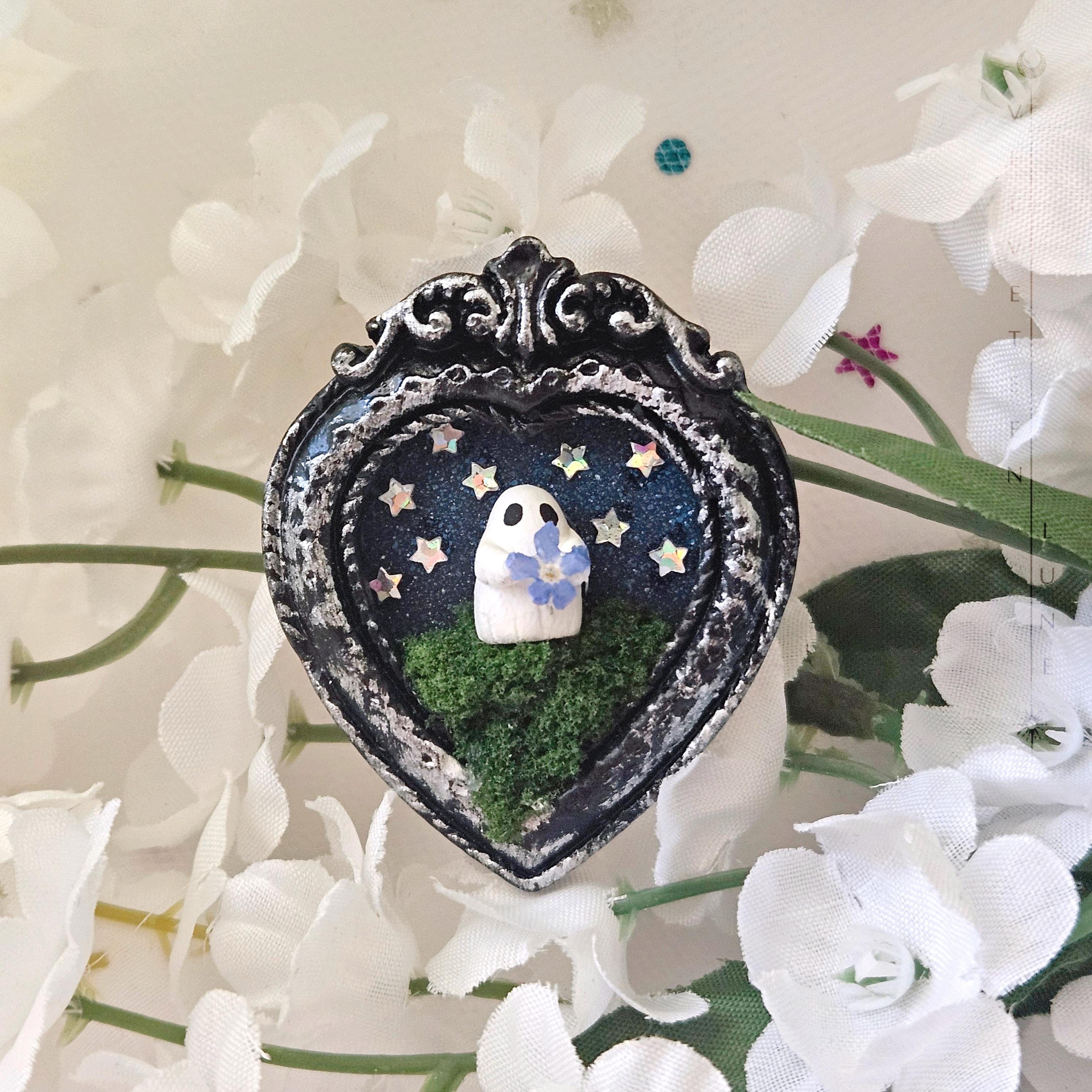 Forget Me Not Flower Ghost Mini Starry Magnet Frame