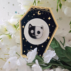 Two Faced Rag Cat Pin