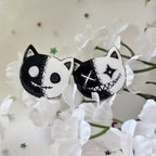 Two Faced Rag Cat Pin