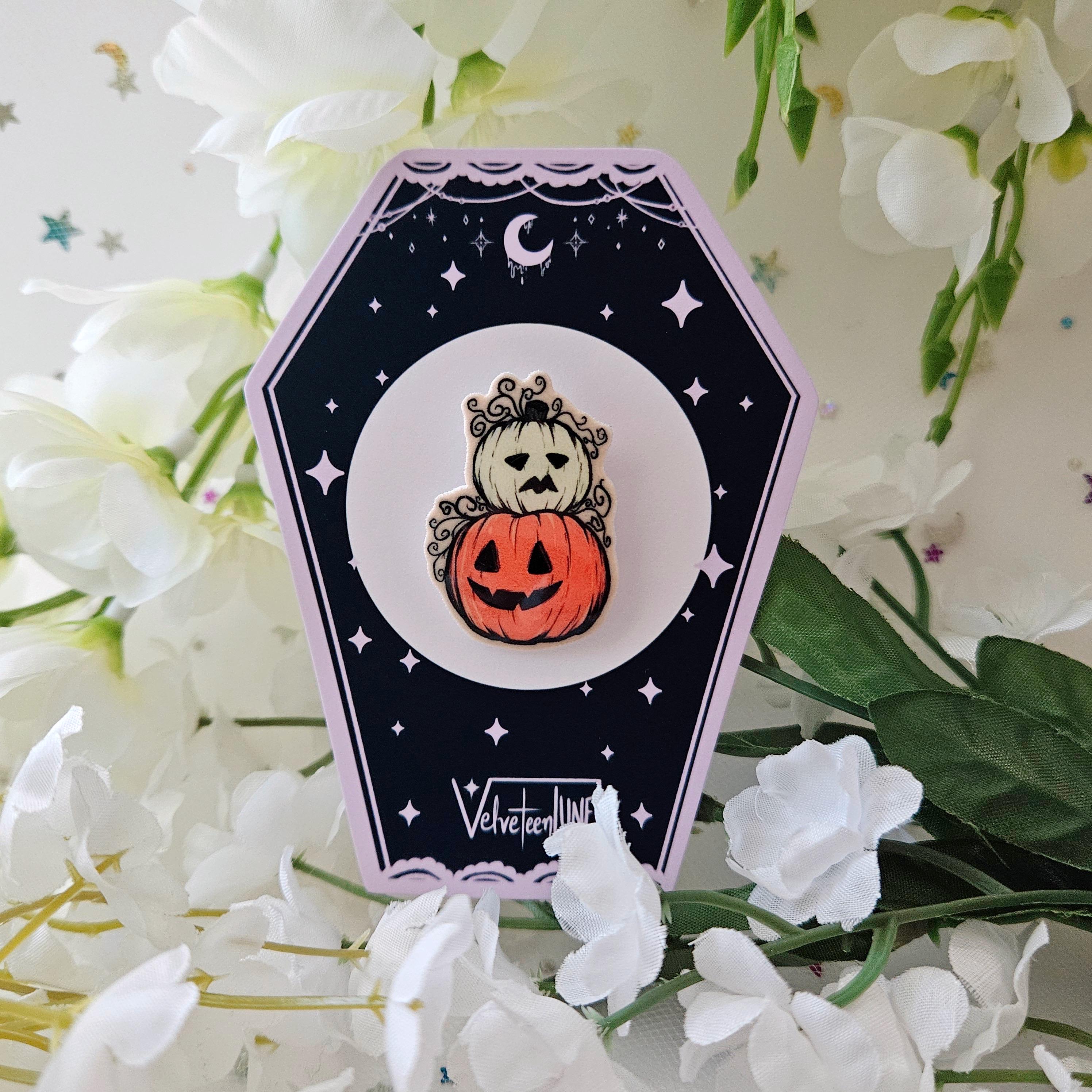 Mixed Emotions Pumpkin Stack Pin