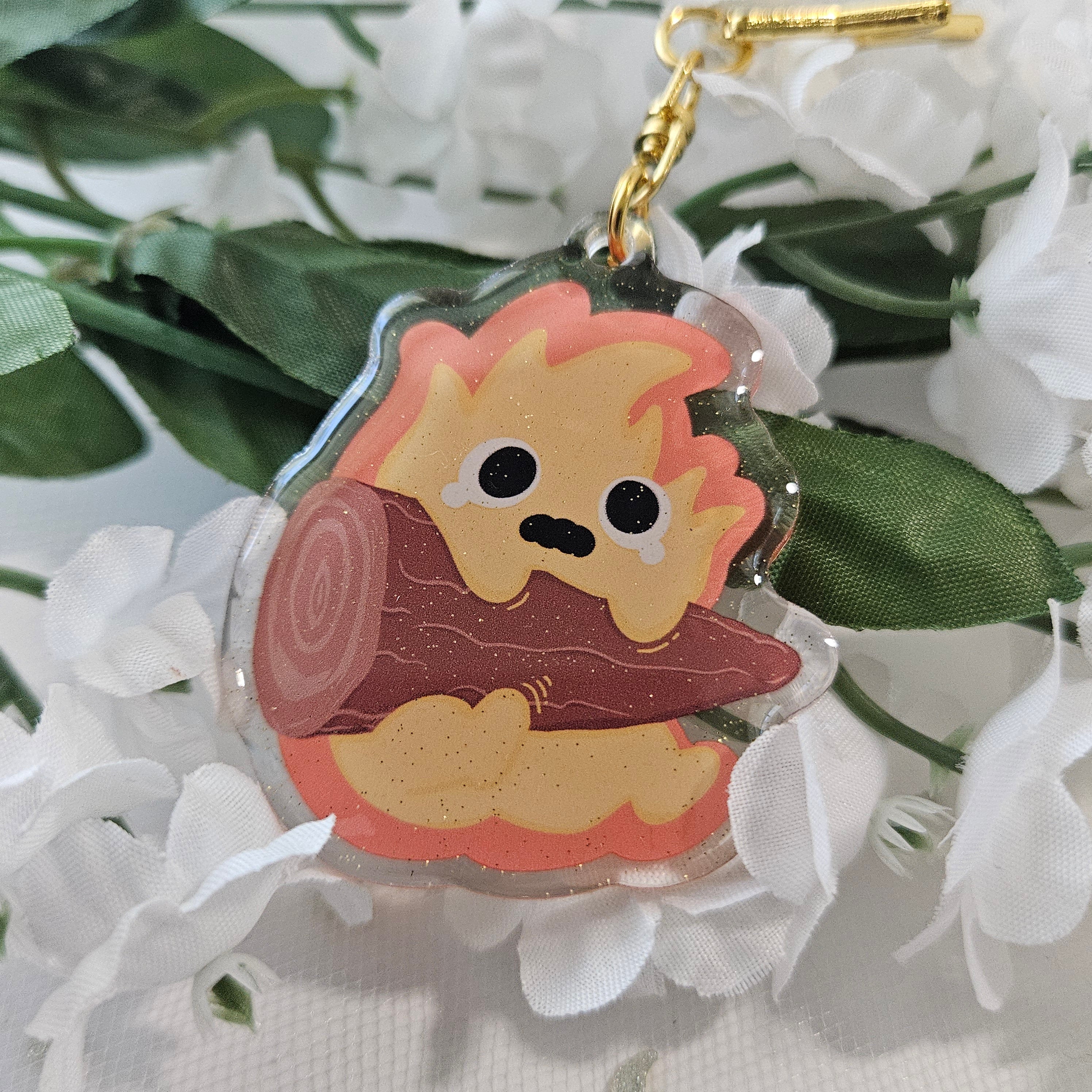 Teary Fire Demon Keychain