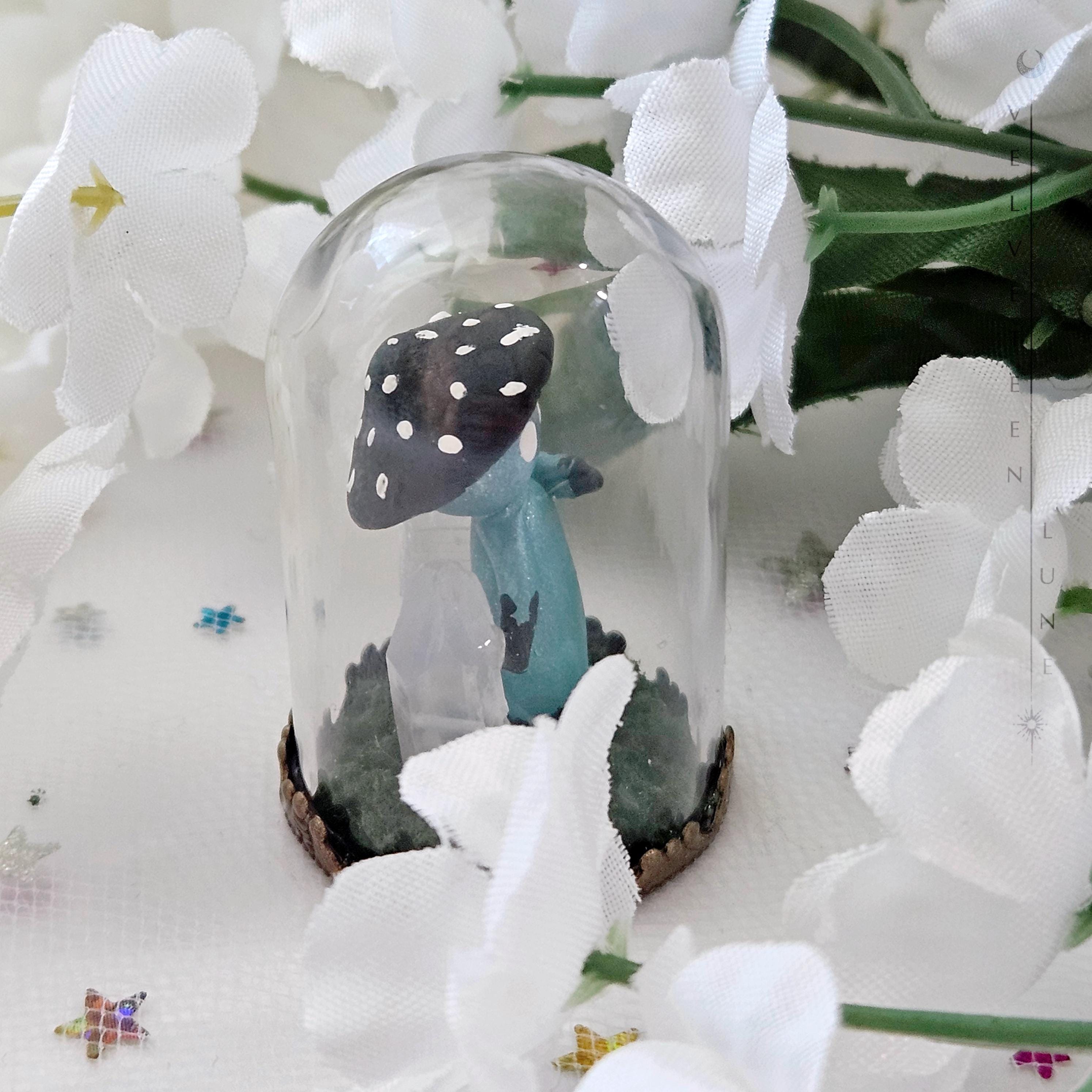 Blue Myconid Mushroom Crystal Creature