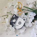 Two Faced Rag Cat Keychain