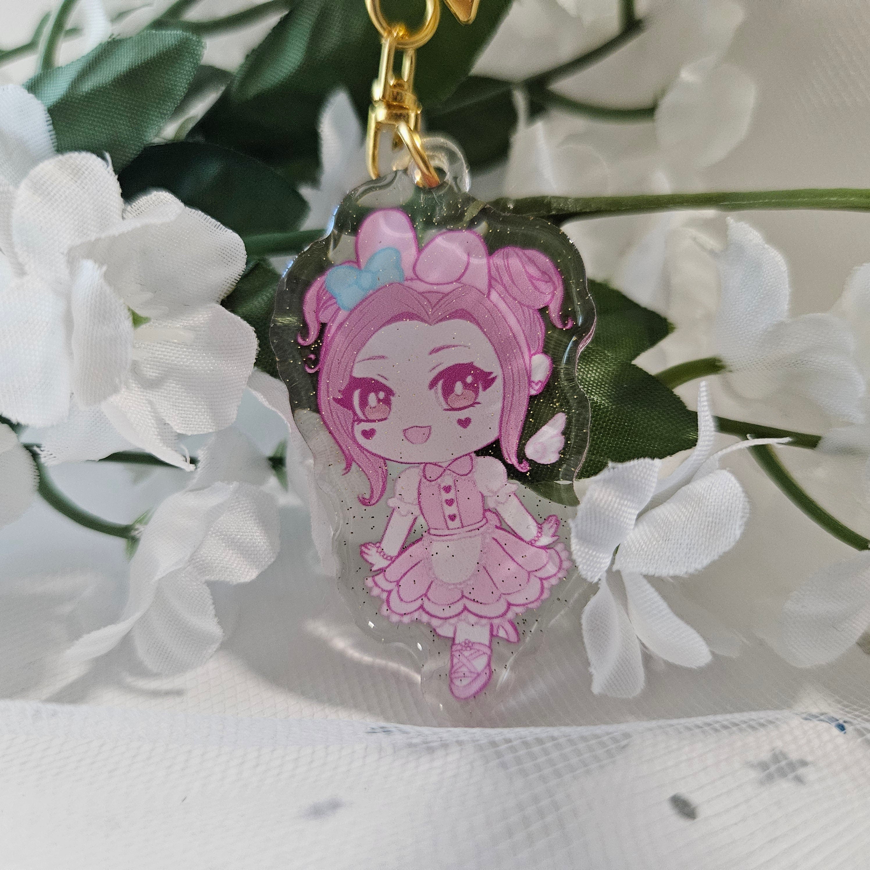 Nana & Hachi x Kuromi & Melody Keychain