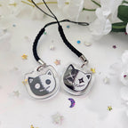 Two Faced Rag Cat Phone Strap