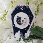 Two Faced Rag Cat Pin