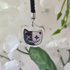 Two Faced Rag Cat Phone Strap