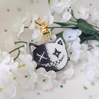 Two Faced Rag Cat Keychain