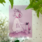 Pumpkin Head Girl Plant Magic Print