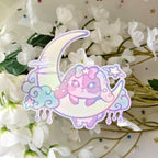 Melancholic Moon Bunny Sticker