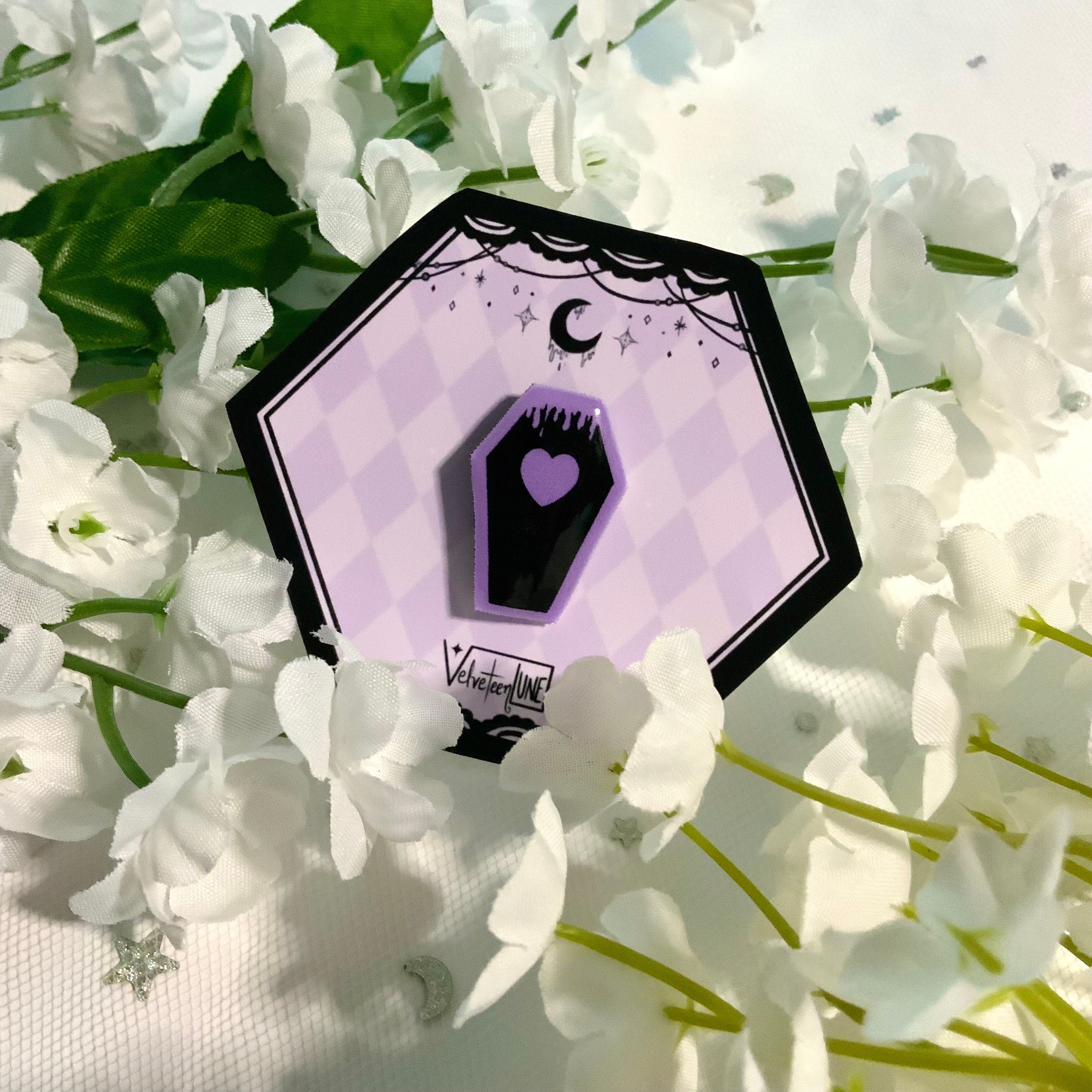 Coffin Heart Mini Pins