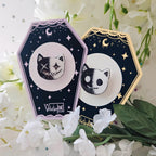 Two Faced Rag Cat Pin