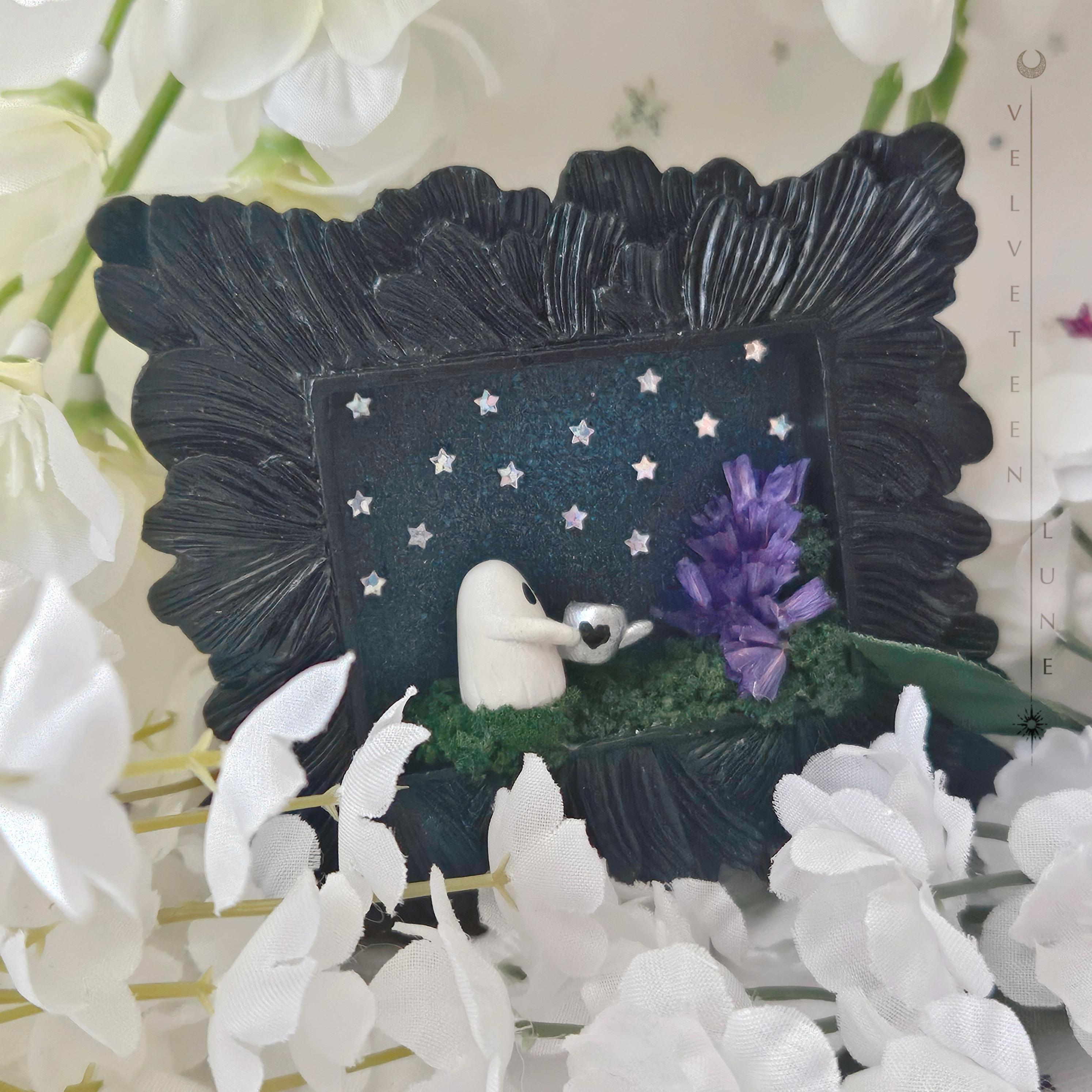 Ghost Watering Flower Garden Starry Frame